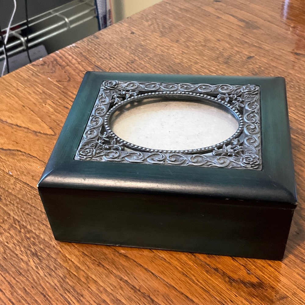 Green Wooden Keepsake Box